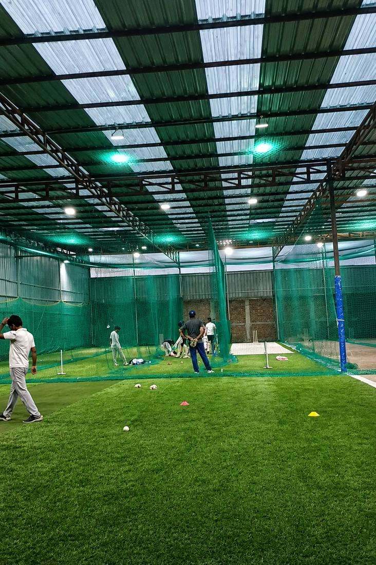 Player practising in the indoor nets at Cricket Excellence Centre